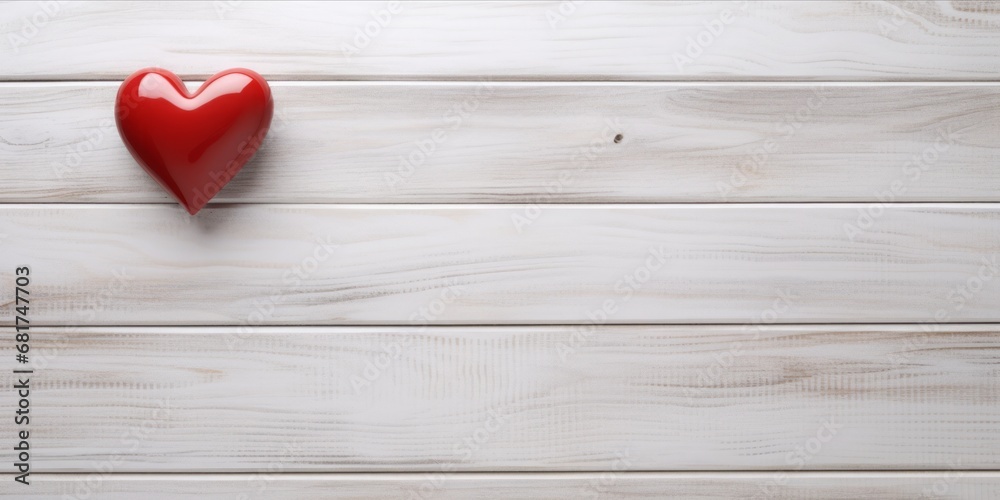 Red Heart on White Wood, Framed in HD Wallpaper, Radiates Warm Wishes for a Merry Valentine's Day, Adding a Touch of Romance to Your Screen Red Heart on White Wood, Framed in HD Wallpaper, Radiates Warm Wishes for a Merry Valentine's Day, Adding a Touch of Romance to Your Screen