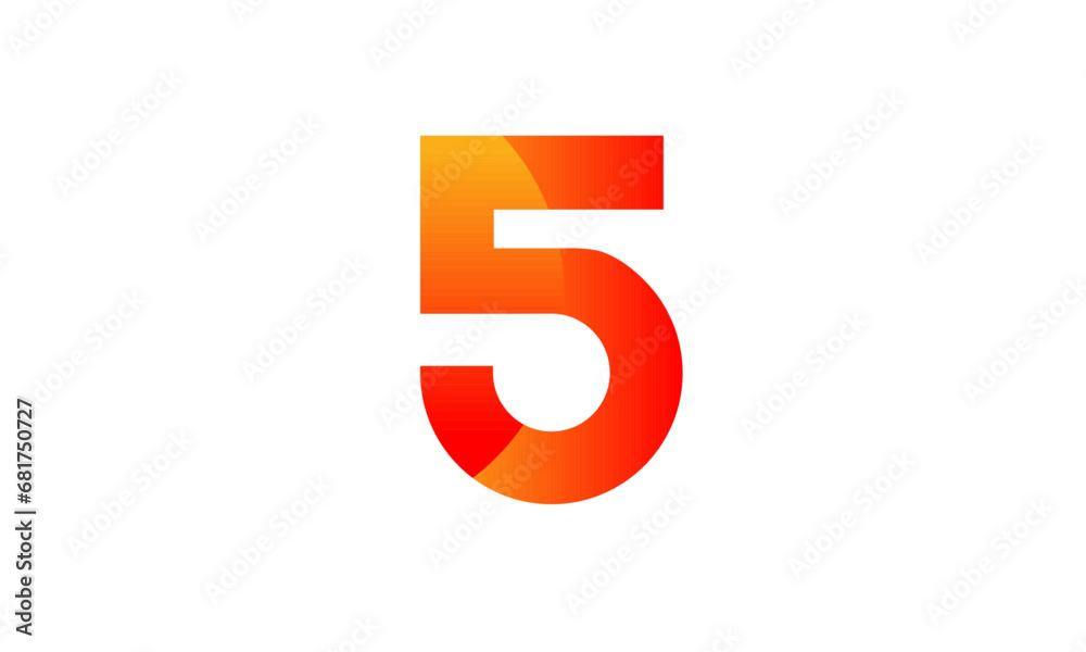 Red Orange Number Modern Fresh Logo Red Orange Number Modern Fresh Logo