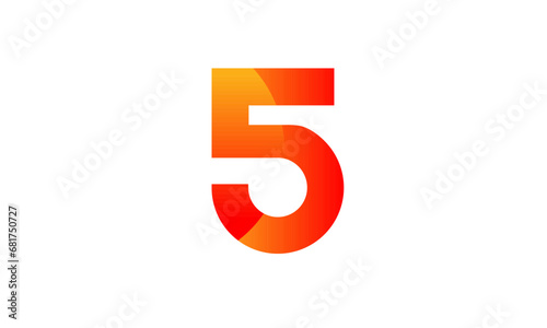 Free Download Red Orange Number Modern Fresh Logo - GFXLoad