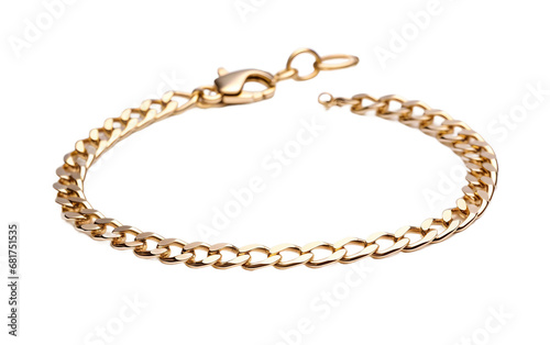 Stunning Golden Chain Isolated on Transparent Background PNG.