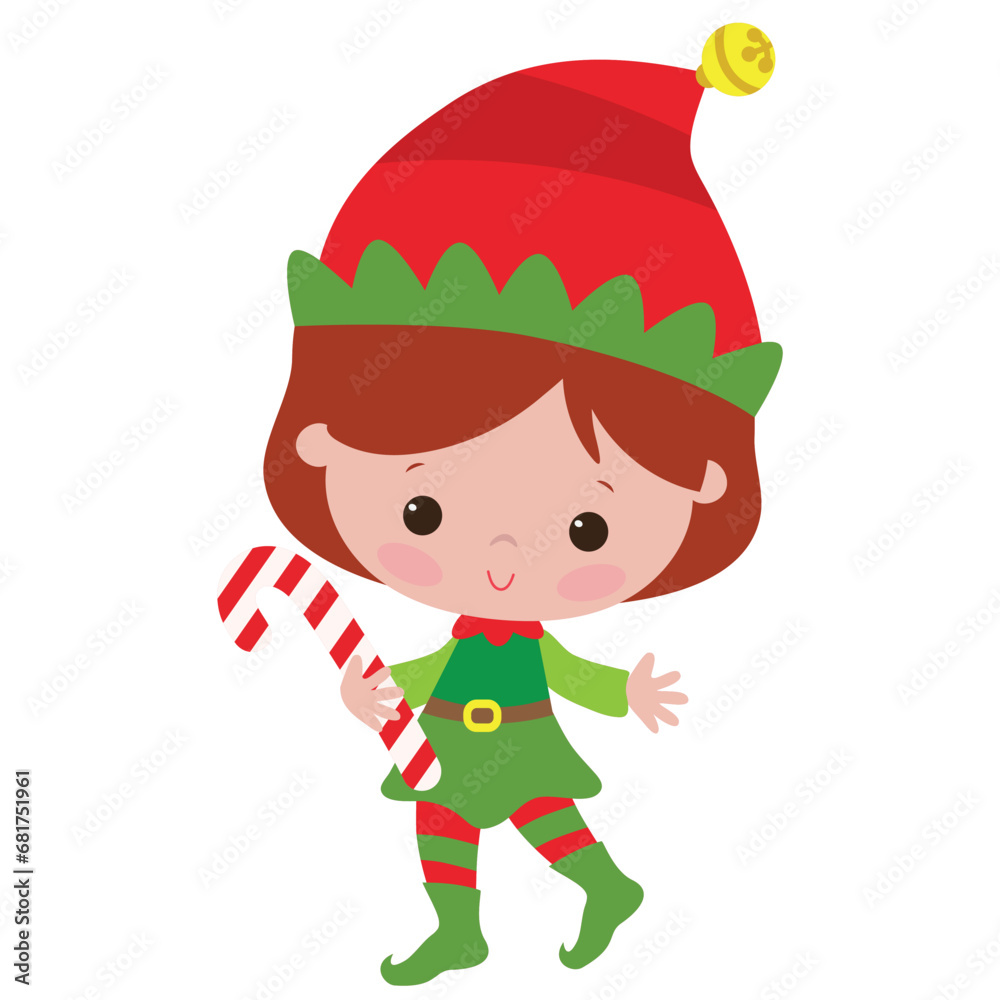 Christmas elf vector cartoon illustration Christmas elf vector cartoon illustration