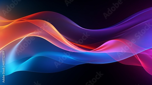 Smooth streaming wave illustration in dynamic multi colours