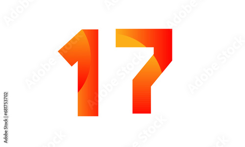 Red Orange Number Modern Fresh Logo Free Download Red Orange Number Modern Fresh Logo - GFXLoad