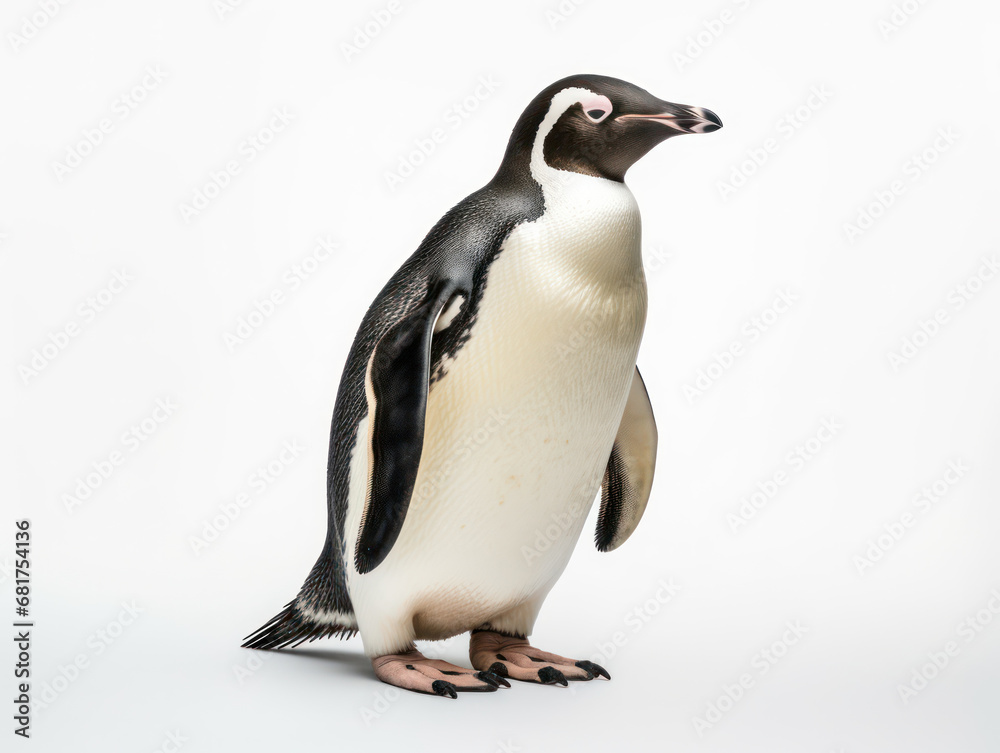 Fototapeta premium Penguin Studio Shot Isolated on Clear White Background, Generative AI