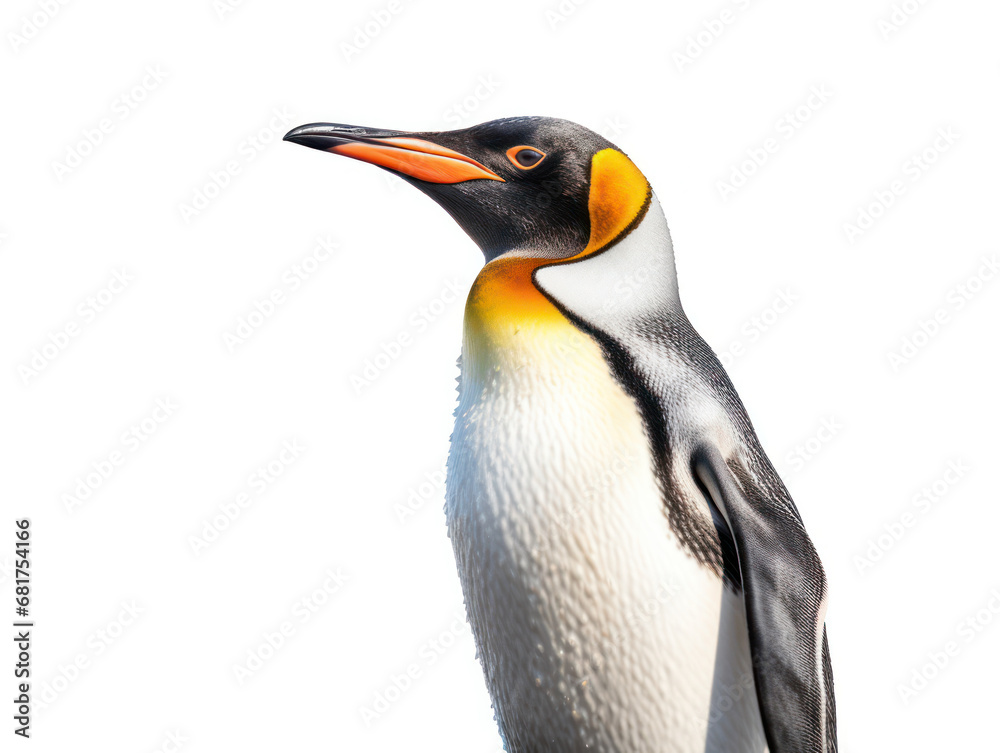 Fototapeta premium Penguin Studio Shot Isolated on Clear White Background, Generative AI