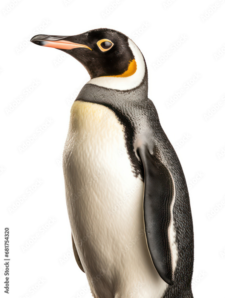 Fototapeta premium Penguin Studio Shot Isolated on Clear White Background, Generative AI