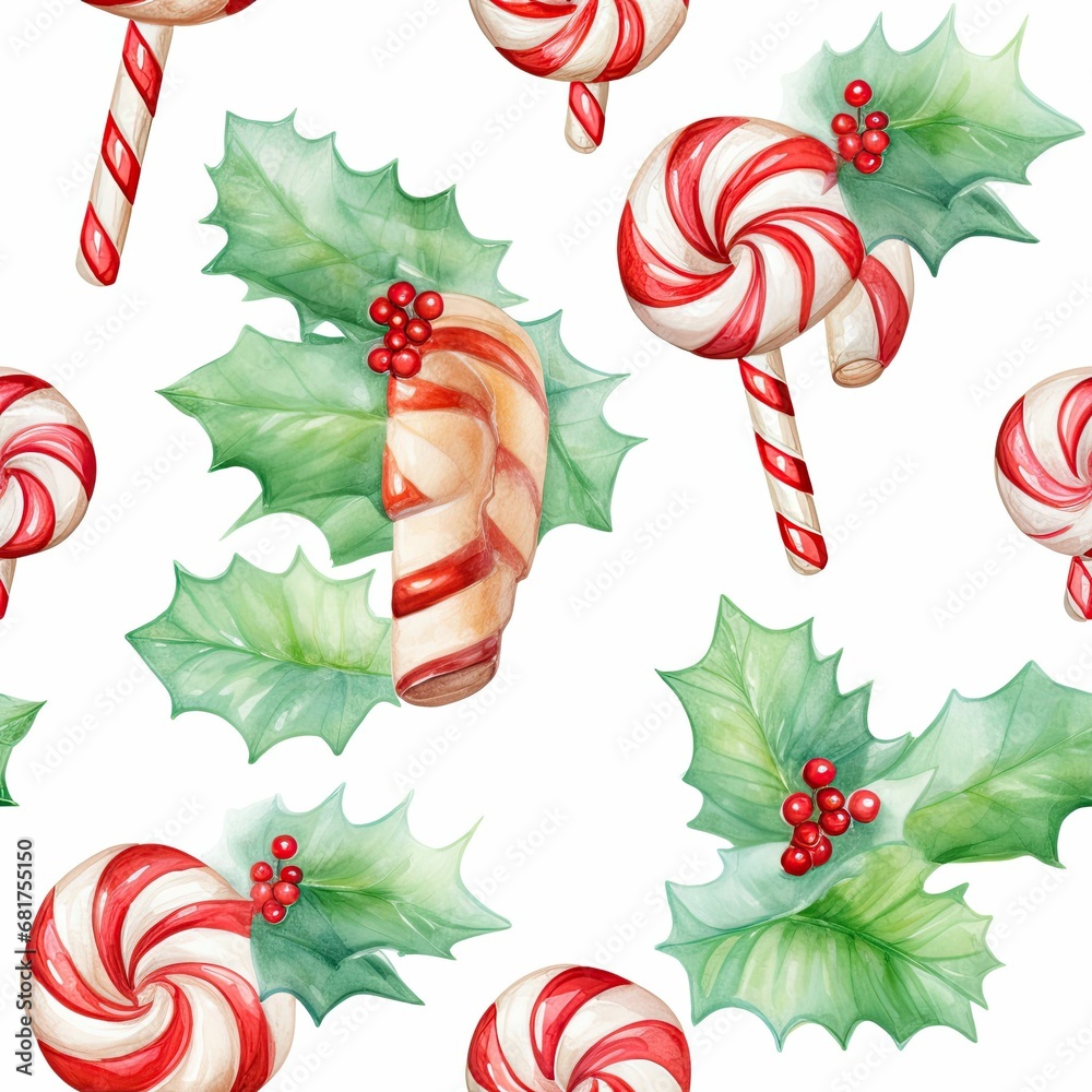 Naklejka premium candy themed christmas texture