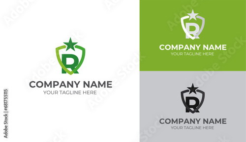 R Letter Logo Design Template R Star Logo Design template