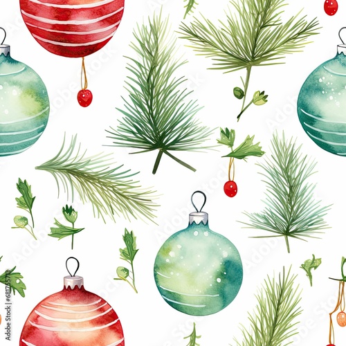 christmas ornaments themed seamless texture