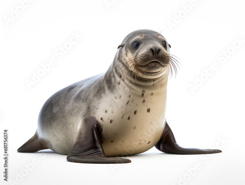 Seal Studio Shot Isolated on Clear White Background, Generative AI