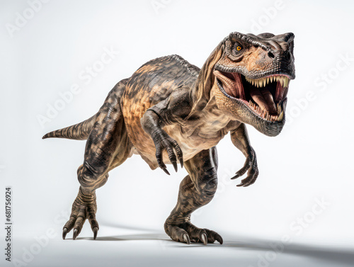 T-Rex Studio Shot Isolated on Clear White Background  Generative AI