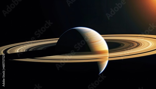 Majestic Saturn Against the Void of Space 