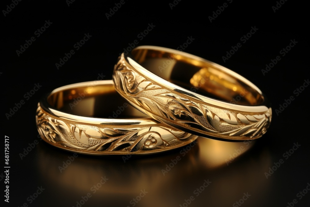 Elegant Marry wedding bands. Groom marry. Generate Ai Elegant Marry wedding bands. Groom marry. Generate Ai