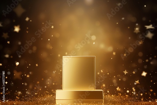 Desirable Golden award mockup. Winner star. Generate Ai