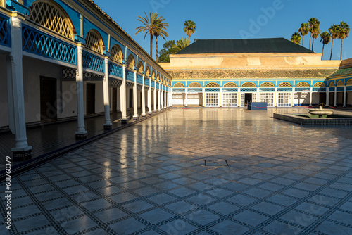 Main yard of the Bahia Palace. Photo taken in the afternoon without tourists. Sunny day.