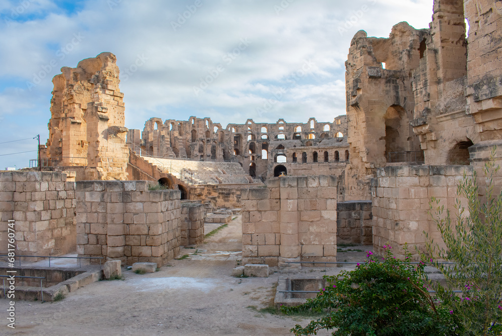 The Amphitheatre of El Jem modern-day city of El Djem, Tunisia, formerly Thysdrus 