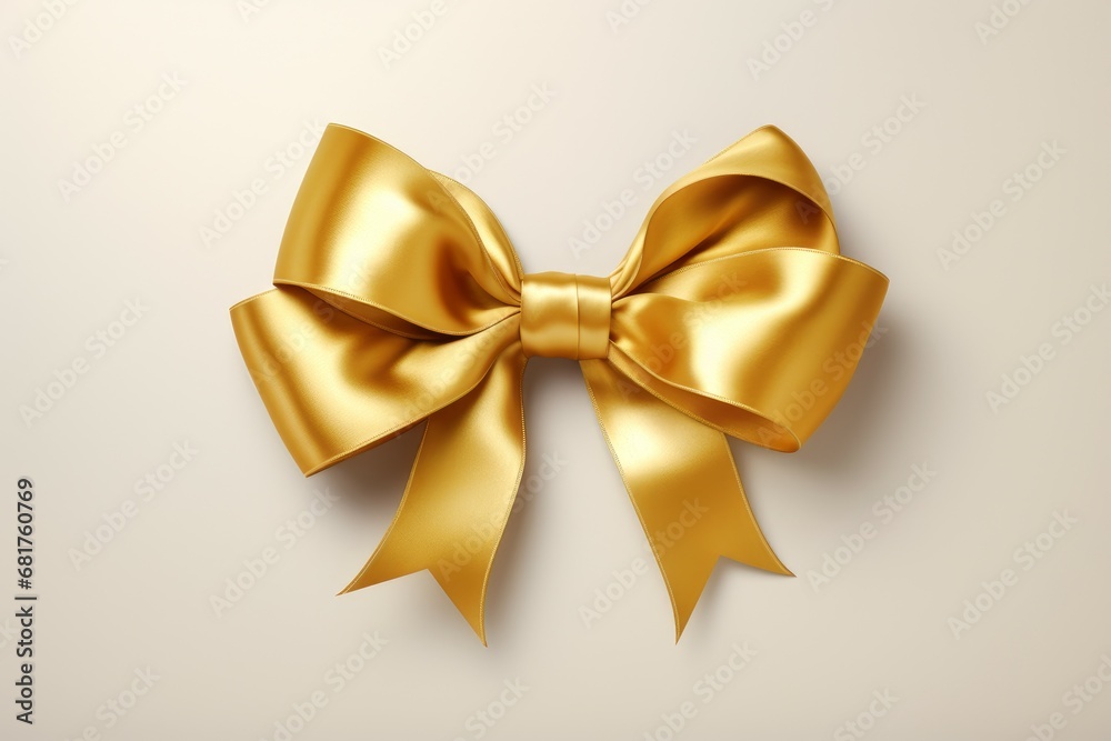 Radiant Golden ribbon background. Paper gift. Generate Ai Radiant Golden ribbon background. Paper gift. Generate Ai
