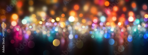 Abstract beautiful background with multicolored bokeh and out-of-focus lights