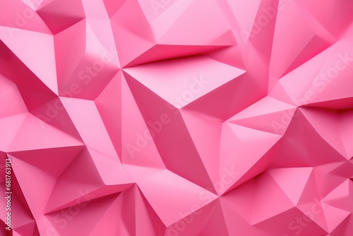 Abstract pink geometric background with 3D effect