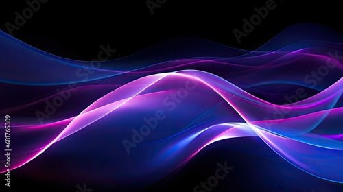 Abstract Neon Waves: Fluidity in Blue and Pink
