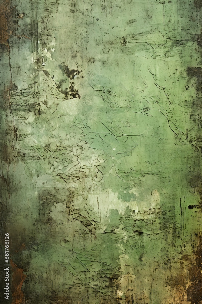 Fototapeta premium Green grungy ripped distressed background wallpaper