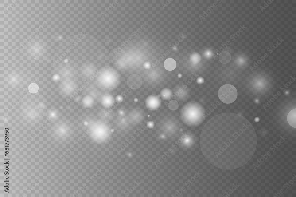Light abstract glowing bokeh lights. Light bokeh effect isolated on transparent background. Christmas background made of glitter dust. Light abstract glowing bokeh lights. Light bokeh effect isolated on transparent background. Christmas background made of glitter dust.