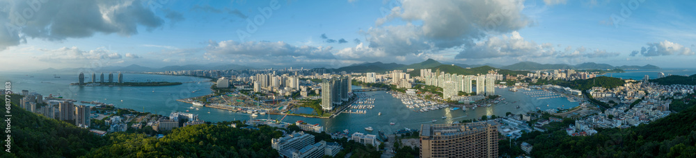 Aerial view of landscape in hainan island , China