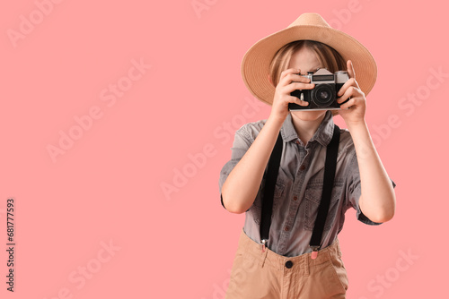 Little actor with photo cam...