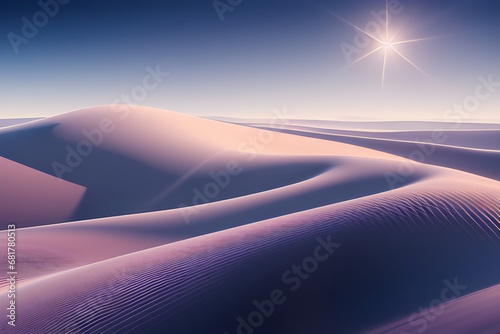 sand dunes in the desert  generative ai