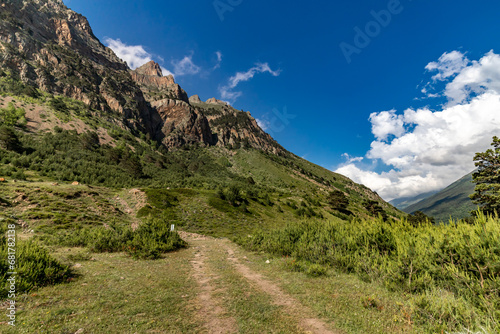 Chegem gorge on a sunny summer day. Caucasus. Kabardino-Balkaria.