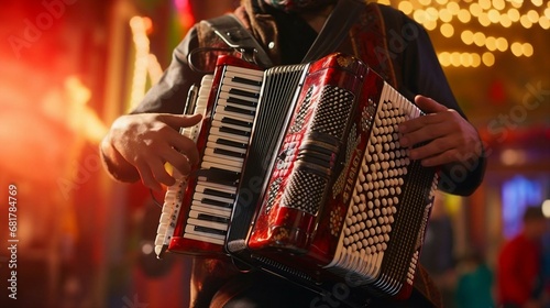 a person playing an accordion photo