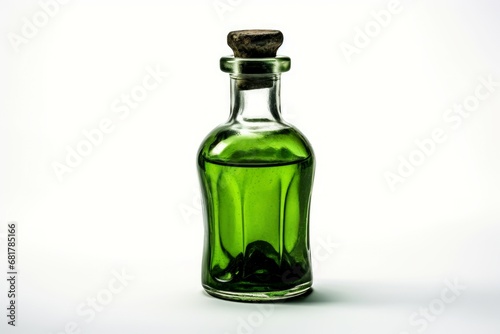 Mysterious Green potion bottle. Poison flask. Generate AI