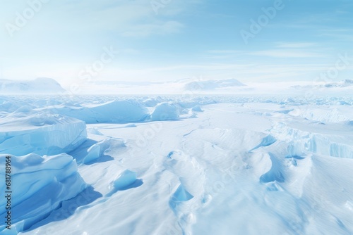 Rapid Ice sheet melting. Climate change. Generate Ai