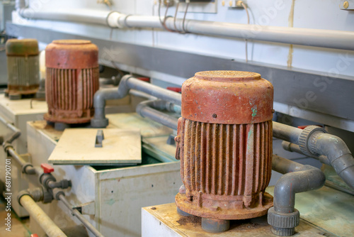 electric pump motors of industrial machines