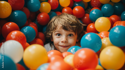 Child with colored balls © Diego