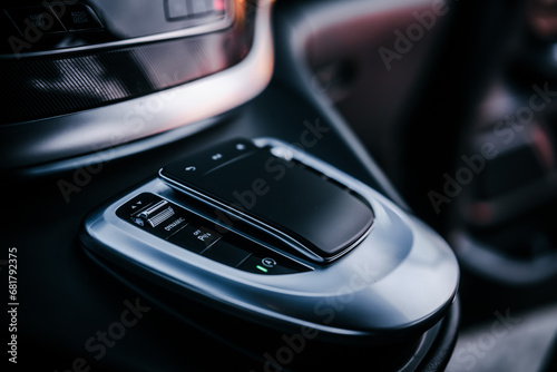multimedia panel in a modern car