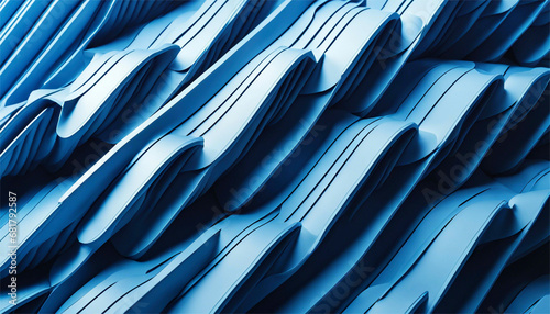 Azzurro Profondo: Texture Ondulata in un Mare di Blu photo