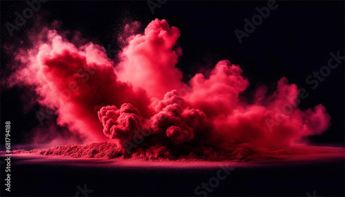 Arte della polvere colorata: l'esplosione della creatività AI photo