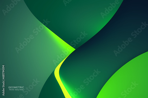 Minimal Abstarct Dynamic textured background design in 3D style with green color. Vector illustration.