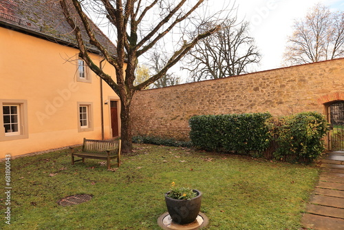 Klostermauer und Historisches Gebäude in Kloster Schöntal in Baden-Württemberg photo