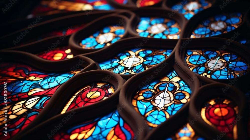 a close up of a stained glass window a close up of a stained glass window