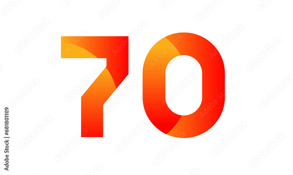 Red Orange Number Modern Fresh Logo Red Orange Number Modern Fresh Logo