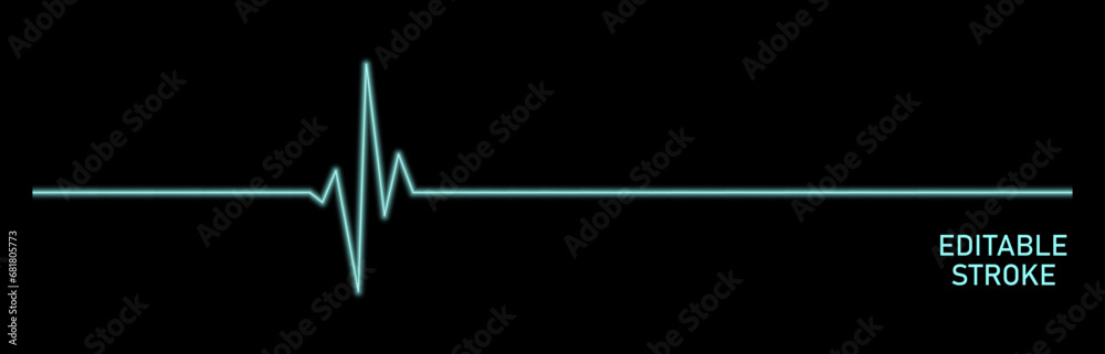 Editable stroke 3d heart diagram, neon EKG, cardiogram, heartbeat line vector design to use in healthcare, healthy lifestyle, medical laboratory, cardiology project. Editable stroke 3d heart diagram, neon EKG, cardiogram, heartbeat line vector design to use in healthcare, healthy lifestyle, medical laboratory, cardiology project.