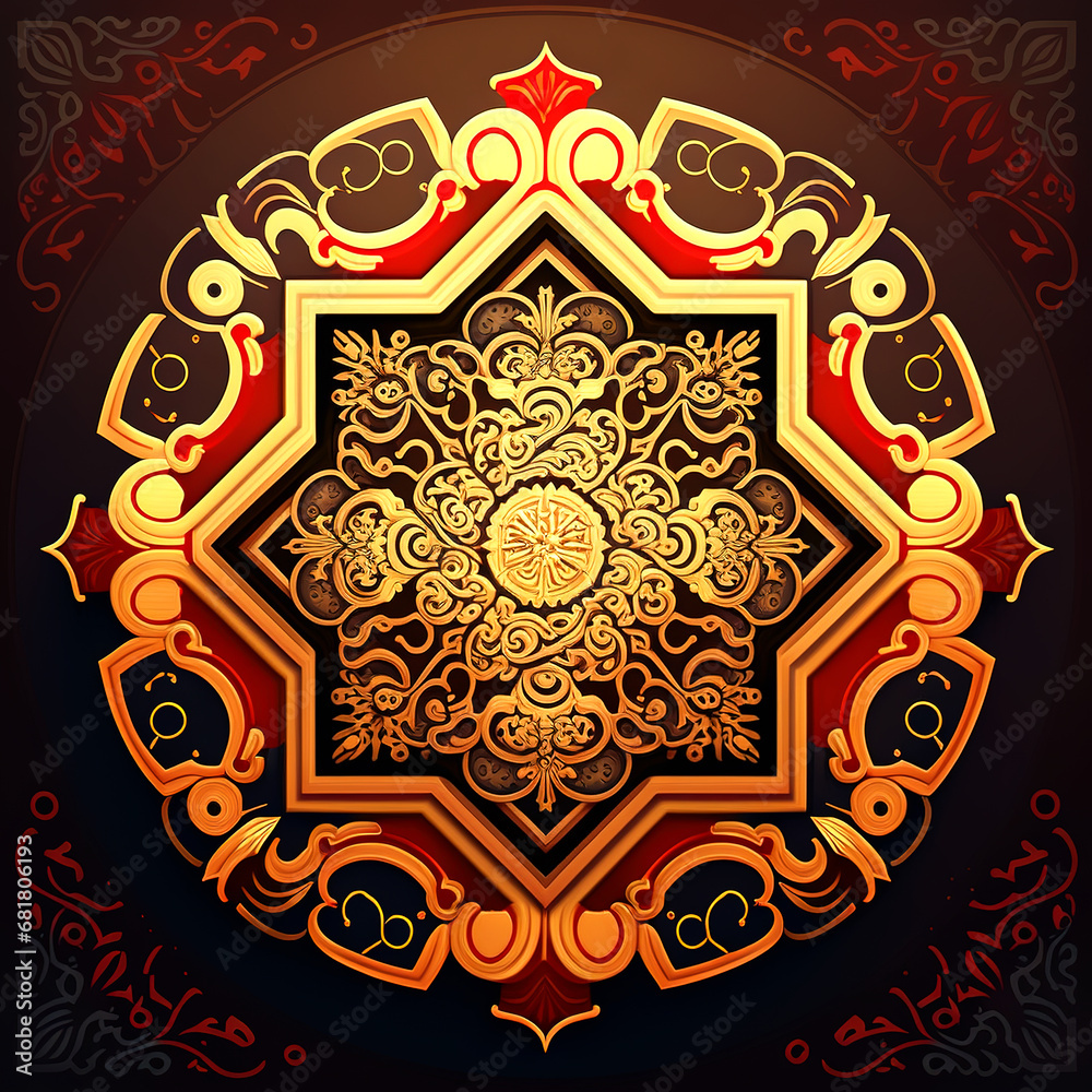 Lustrous Harmony: Sumptuous Golden Mandala