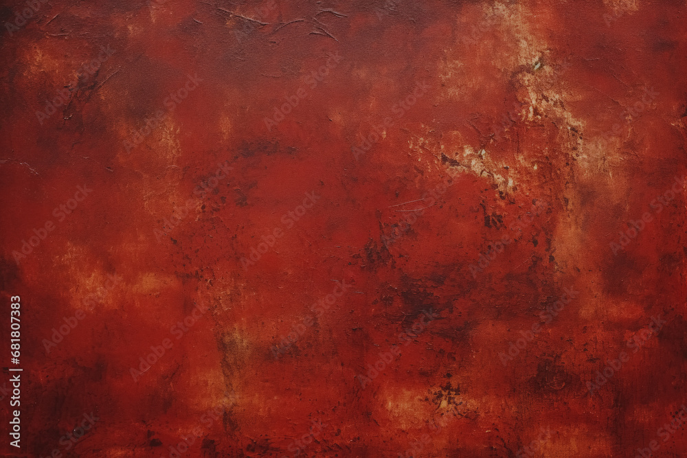 textured red background with a blend of shadows and tones, creating a dramatic and artistic wall surface.