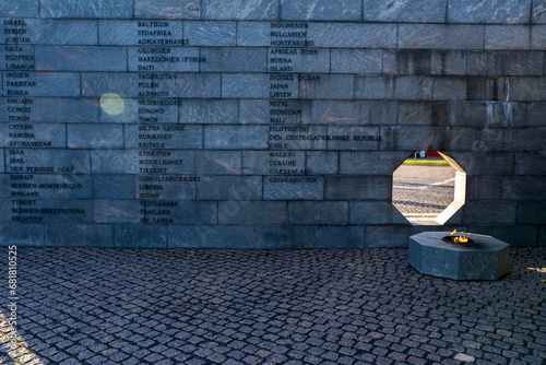 Photography Copenhagen, Denmark - November 18, 2023: Monument over Danmarks internationale i