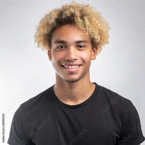 AI closeup photo portrait of a young man