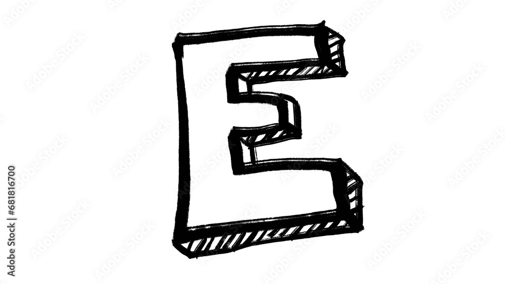 brush stroke hand drawn PNG image with transparent background alphabet ABC letter of E brush stroke hand drawn PNG image with transparent background alphabet ABC letter of E