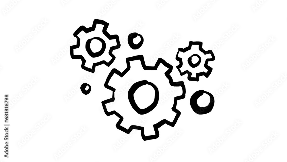 brush stroke hand drawn PNG image with transparent background business icon of gears brush stroke hand drawn PNG image with transparent background business icon of gears