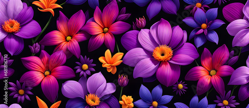 Colorful Flower Background Illustration Artwork Digital Graphic Design Poster Gift Card Template © amonallday